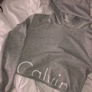 calvin klein cropped hoodie